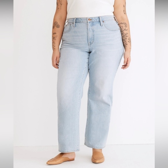 Madewell The Plus Perfect Vintage Wide-Leg Crop Jean in Edmunds Wash Sz 26W NWT - Picture 4 of 11